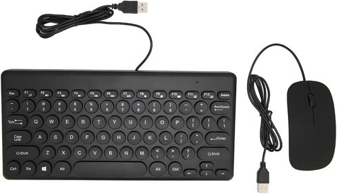 Wired Keyboard Mouse Combo, Ergonomic Key Design (Black) in Kuwait