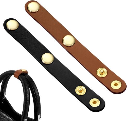 2 PCS PU Leather Handbag Strap Shortener Top Strap Keepers Snap in Saudi Arabia