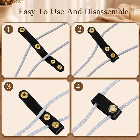 2 PCS PU Leather Handbag Strap Shortener Top Strap Keepers Snap in Saudi Arabia
