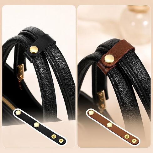 2 PCS PU Leather Handbag Strap Shortener Top Strap Keepers Snap in Saudi Arabia