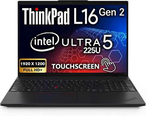 Lenovo ThinkPad L16 (Premium E16) Touchscreen 16" FHD+ Display, Intel Core Ultra 5 225U, 32GB RAM DDR5, 1TB PCIe SSD, WiFi 6E, RJ-45, Backlit Keyboard, Windows 11 Pro, AI Business Laptop - Black in Kuwait