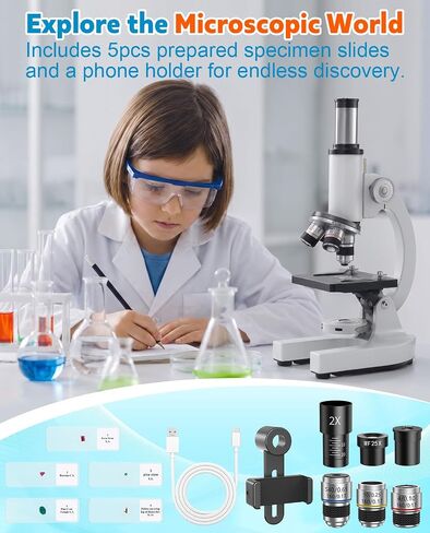 2000X Microscope for Kids Adults Beginner: Compound Monocular Microscope in Saudi Arabia