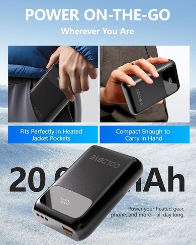 ColdBye PD 30W 7.4V Battery Pack for Heated Vest Built-in 3 DC Size Adapter in Saudi Arabia