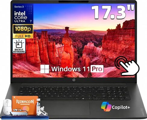 HP OmniBook 3 17 Touchscreen Laptop Intel Ultra 7 355 32GB DDR5 1TB SSD in Kuwait
