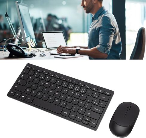 Wireless French Keyboard and Mouse Combo for PC, Laptop Users in Saudi Arabia