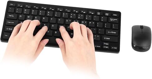 Dpofirs 2.4GHz Wireless Keyboard Mouse Combo, Ultra Thin with USB Receiver in Kuwait