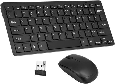 Dpofirs 2.4GHz Wireless Keyboard Mouse Combo, Ultra Thin with USB Receiver in Kuwait