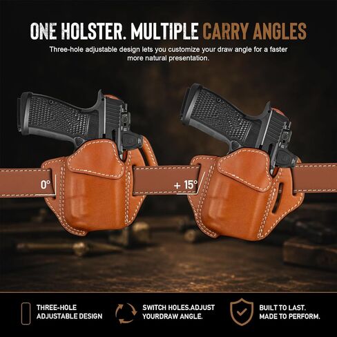 Leather Pancake Holster for Glock 43X MOS & Sig P365 XMacro with TLR-7 Sub in Kuwait