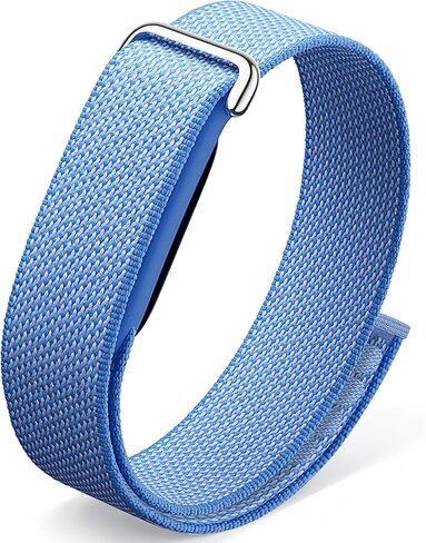 HSWAI Nylon Loop Strap Compatible with Google Fitbit Air Band, Breathable Sport Soft Adjustable Breathable Wristband for Women Men in Saudi Arabia