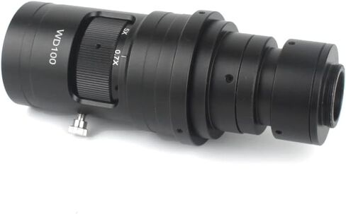 10X- 200X 0.7X-5X WD100 Adjustable Magnification C Mount Zoom Lens For HDMI VGA USB Industrial Video Microscope Camera in Kuwait