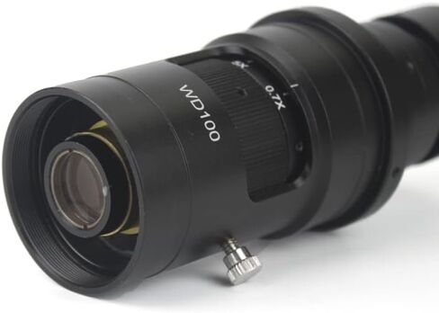 10X- 200X 0.7X-5X WD100 Adjustable Magnification C Mount Zoom Lens For HDMI VGA USB Industrial Video Microscope Camera in Kuwait