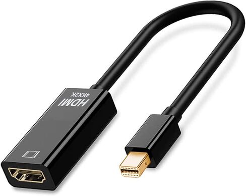 QCEs Mini DisplayPort to HDMI Adapter 4K, Thunderblot to HDMI Cable Adapter Compatible with Apple MacBook Air Pro, iMac, Microsoft Surface Pro Dock to TV/Monitor/Projector Black in Kuwait