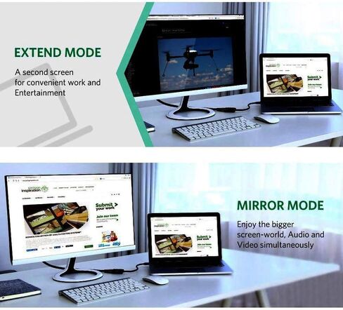محول QCEs Mini DisplayPort إلى HDMI 4K، محول كابل Thunderblot إلى HDMI متوافق مع Apple MacBook Air Pro وiMac وMicrosoft Surface Pro Dock إلى التلفزيون/الشاشة/جهاز العرض أسود in Kuwait
