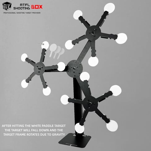 Atflbox Three Star Rotate The Metal Shooting Target Stand with 15 Steel Plates for Pistol Airsoft BB Guns Practice in Kuwait