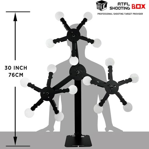Atflbox Three Star Rotate The Metal Shooting Target Stand with 15 Steel Plates for Pistol Airsoft BB Guns Practice in Kuwait