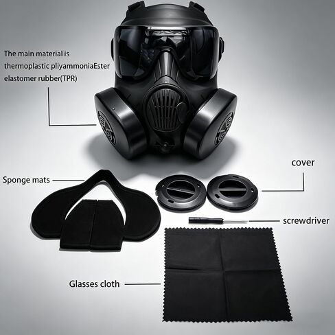 M50 Tactical Airsoft Full Face Mask with Gray Anti Glare Lens Anti Fog Scratch Resistant Upgraded Durable Fan for Paintball Games in Saudi Arabia