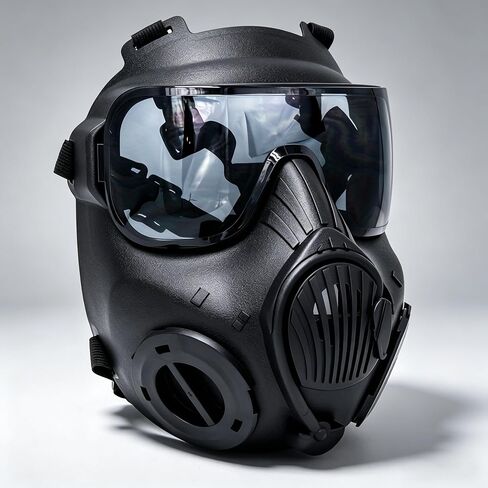 M50 Tactical Airsoft Full Face Mask with Gray Anti Glare Lens Anti Fog Scratch Resistant Upgraded Durable Fan for Paintball Games in Saudi Arabia