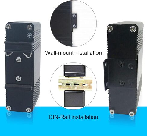 Mini 5-Port Ethernet Switch Hardened Industrial Gigabit Network Switch 10/100/1000BASE-T with Half/Full Duplex & Auto-MDI/MDI-X Function 12~48VDC Wide Range Power Input in Kuwait