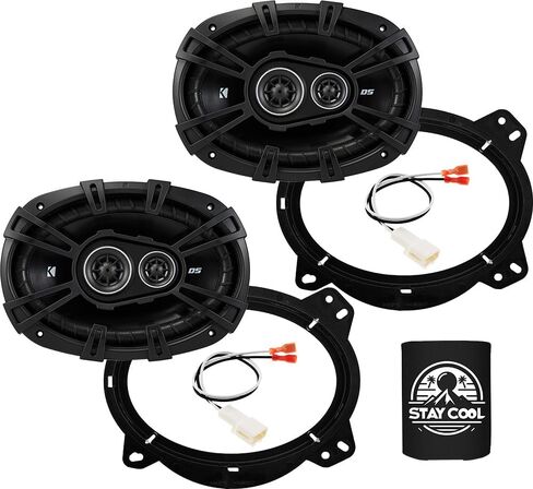 KICKER Front Door 6x9 Speakers Kit for Subaru Outback 2015-2024 Upgrade Kit - Pair of DS Series 6x9 Inch 3-Way Speakers with Adapters and Harnesses - DSC6930, 43DSC69304 in Kuwait