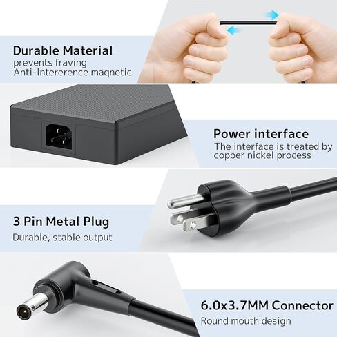 240W Gaming Laptop Charger, Fit for ASUS ROG TUF ADP-240EB B Power Adapter in Kuwait