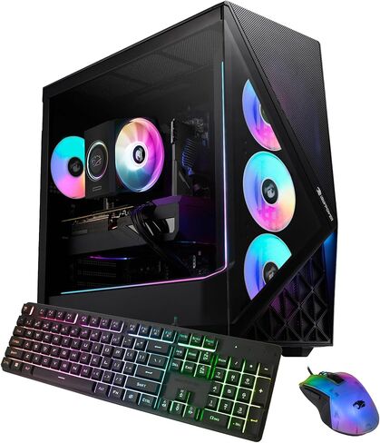 iBUYPOWER Slate Gaming PC Desktop Computer Intel Core Ultra 5 250KF Plus CPU, NVIDIA RTX 5060Ti 8GB GPU, 16GB DDR5 RGB 5200MHz RAM, 1TB NVMe SSD, Windows 11 Home, Gamer Keyboard and Mouse - SBI5N56T01 in Saudi Arabia