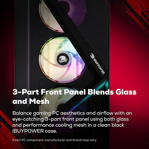 iBUYPOWER Slate Gaming PC Desktop Computer Intel Core Ultra 5 250KF Plus CPU, NVIDIA RTX 5060Ti 8GB GPU, 16GB DDR5 RGB 5200MHz RAM, 1TB NVMe SSD, Windows 11 Home, Gamer Keyboard and Mouse - SBI5N56T01 in Saudi Arabia