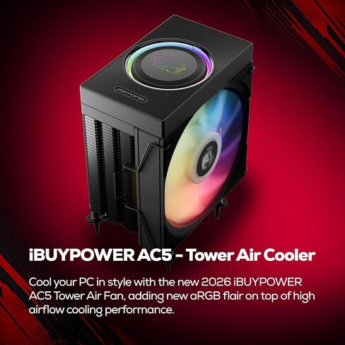 iBUYPOWER Slate Gaming PC Desktop Computer Intel Core Ultra 5 250KF Plus CPU, NVIDIA RTX 5060Ti 8GB GPU, 16GB DDR5 RGB 5200MHz RAM, 1TB NVMe SSD, Windows 11 Home, Gamer Keyboard and Mouse - SBI5N56T01 in Saudi Arabia