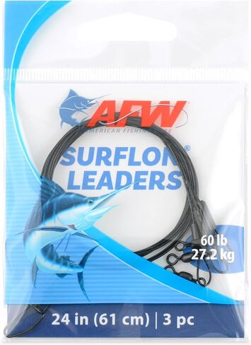 AFW Surflon Wire Fishing Leaders with Swivel & Snap 3 Pack in Kuwait