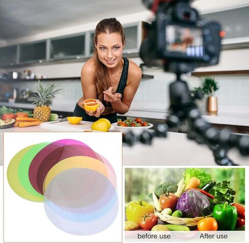 8pcs Light Colour Filter Sheet PVC Color Correction in Kuwait