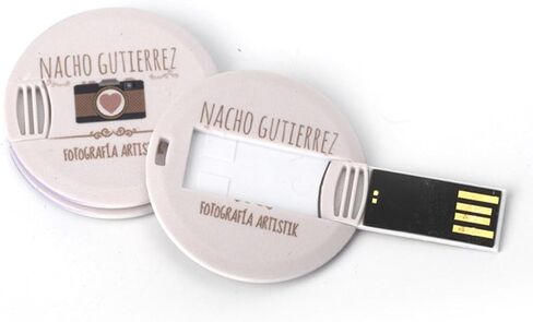 Customized Circular Card USB Flash Drive 10PACK, Personalized Circular Card Logo, Text and Image as Corporate and Personal Gifts, Promotional Gifts, Exhibition Gifts (256MB*10PACK) in Saudi Arabia