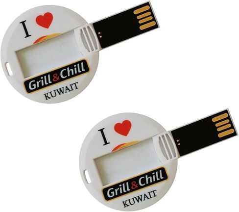 Customized Circular Card USB Flash Drive 10PACK, Personalized Circular Card Logo, Text and Image as Corporate and Personal Gifts, Promotional Gifts, Exhibition Gifts (256MB*10PACK) in Saudi Arabia