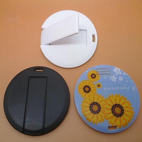 Customized Circular Card USB Flash Drive 10PACK, Personalized Circular Card Logo, Text and Image as Corporate and Personal Gifts, Promotional Gifts, Exhibition Gifts (256MB*10PACK) in Saudi Arabia