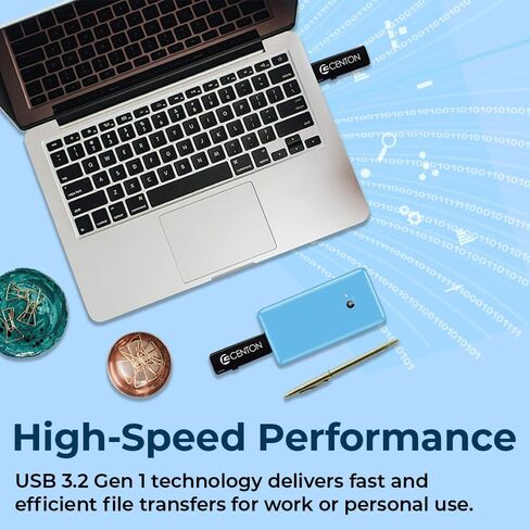 Centon DataStick Dual Slide USB 3.0 Flash Drive 32GB x 5, Black (S1-U3D2-32G-5) in Kuwait