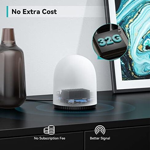 WUUK 4MP Indoor Security Camera, Pan Tilt Cam for Baby Monitor, 2K Outdoor Cameras Wireless with 32GB Base Station, Wi-Fi Home Security Camera for Dog or Cat, No Monthly Fee in Kuwait