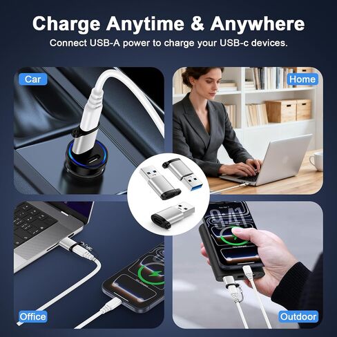 2*USB C Female to USB A Male Converter & 2*USB C Male to USB Female Adapter in Kuwait
