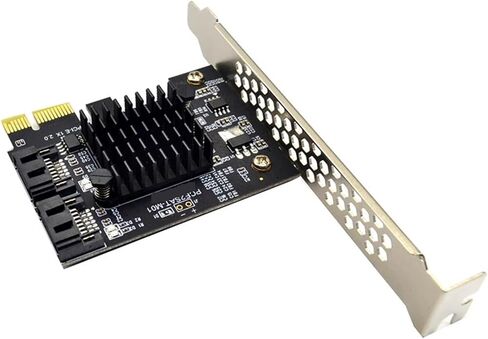 PCIE to Expansion Card 9125 Chip PCI Express X1 to 2 Port 3.0 6Gb Adapter Controller PCI-E Extension Card in Saudi Arabia