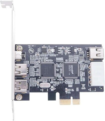 PCI-e 1X IEEE 1394A 4 Port(3+1) Firewire Card Adapter PCIe PCI Express Internal 1394 A 6Pin To 4 Pin IEEE 1394 Cable For Desktop in Saudi Arabia