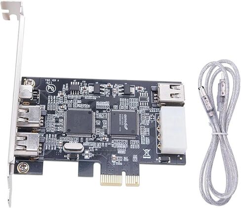 PCI-e 1X IEEE 1394A 4 Port(3+1) Firewire Card Adapter PCIe PCI Express Internal 1394 A 6Pin To 4 Pin IEEE 1394 Cable For Desktop in Saudi Arabia
