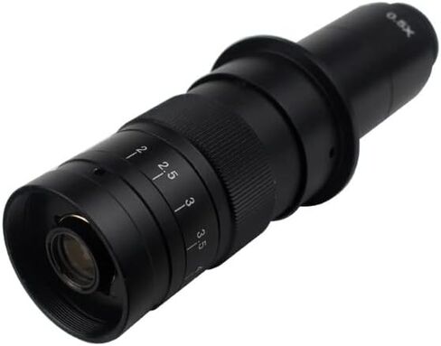 Adjustable 180X 120X 300X 200X 130X Zoom C Mount Lens 0.7X to 4.5X Magnification 25mm HDMI USB for Industrial Video Microscope Camera (Color : WD 90X) in Kuwait