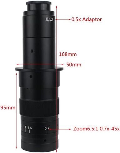Industrial Digital Electronic Video Microscope Lens C-Mount Microscope Camera HDMI USB Video Microscope for Soldering Repair (Color : Camera Lens LED, Size : 300X) in Kuwait