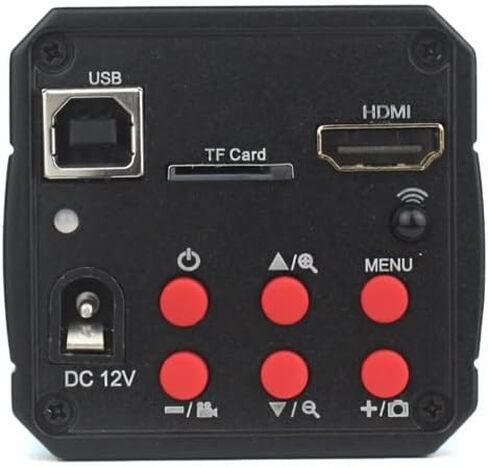 Industrial Digital Electronic Video Microscope Lens C-Mount Microscope Camera HDMI USB Video Microscope for Soldering Repair (Color : Camera Lens LED, Size : 300X) in Kuwait