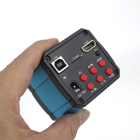Industrial Digital Electronic Video Microscope Lens C-Mount Microscope Camera HDMI USB Video Microscope for Soldering Repair (Color : Camera Lens LED, Size : 300X) in Kuwait