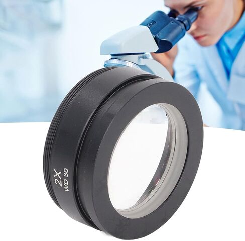 2X Aluminum Alloy Auxiliary Objective Lens for WD30 Stereo Microscope Clear Display for Laboratory in Saudi Arabia