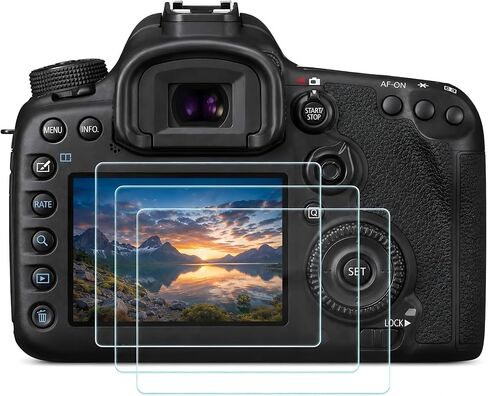 Model-Specific Custom Fit for Canon EOS 6D Camera Screen Protector – 3-Pack, 0.3mm 9H Hardness Tempered Glass, Full-Screen Edge-to-Edge, Crystal Clear, Bubble-Free, Anti-Scratch, Easy Installation in Saudi Arabia