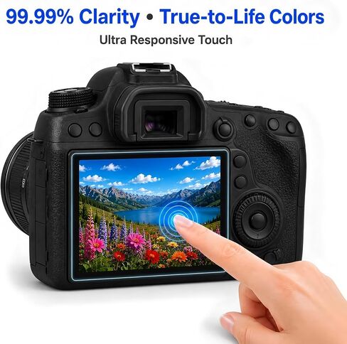 Model-Specific Custom Fit for Canon EOS 6D Camera Screen Protector – 3-Pack, 0.3mm 9H Hardness Tempered Glass, Full-Screen Edge-to-Edge, Crystal Clear, Bubble-Free, Anti-Scratch, Easy Installation in Saudi Arabia