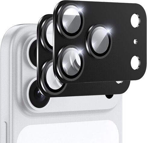 بالنسبة لـ 17 Pro Max Camera Lens Protector ، [anti-scratch] [سهل التثبيت] [تصميم الدائرة السوداء] [سبيكة الألومنيوم] in Kuwait