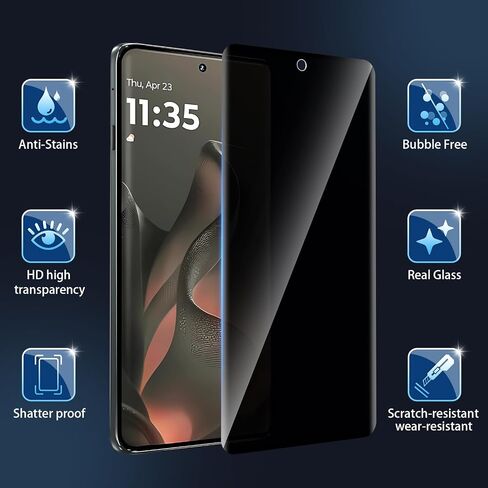 (3 Pack) for Motorola moto Edge 2025 Privacy Screen Protector in Saudi Arabia