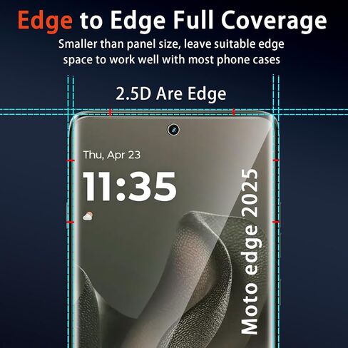 (3 Pack) for Motorola moto Edge 2025 Privacy Screen Protector in Saudi Arabia