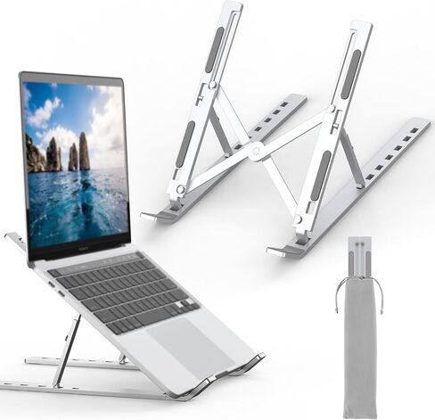 GRIFEMA Laptop Stand for Desk, Aluminum Laptop Riser 7-Angle Adjustable in Kuwait