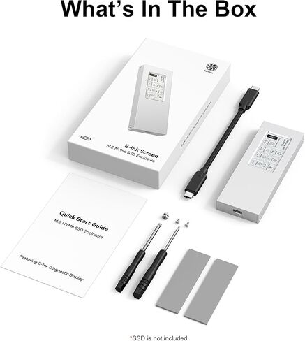 Qwiizlab NVMe M.2 SSD Enclosure with E-Ink Display, 10Gbps in Saudi Arabia